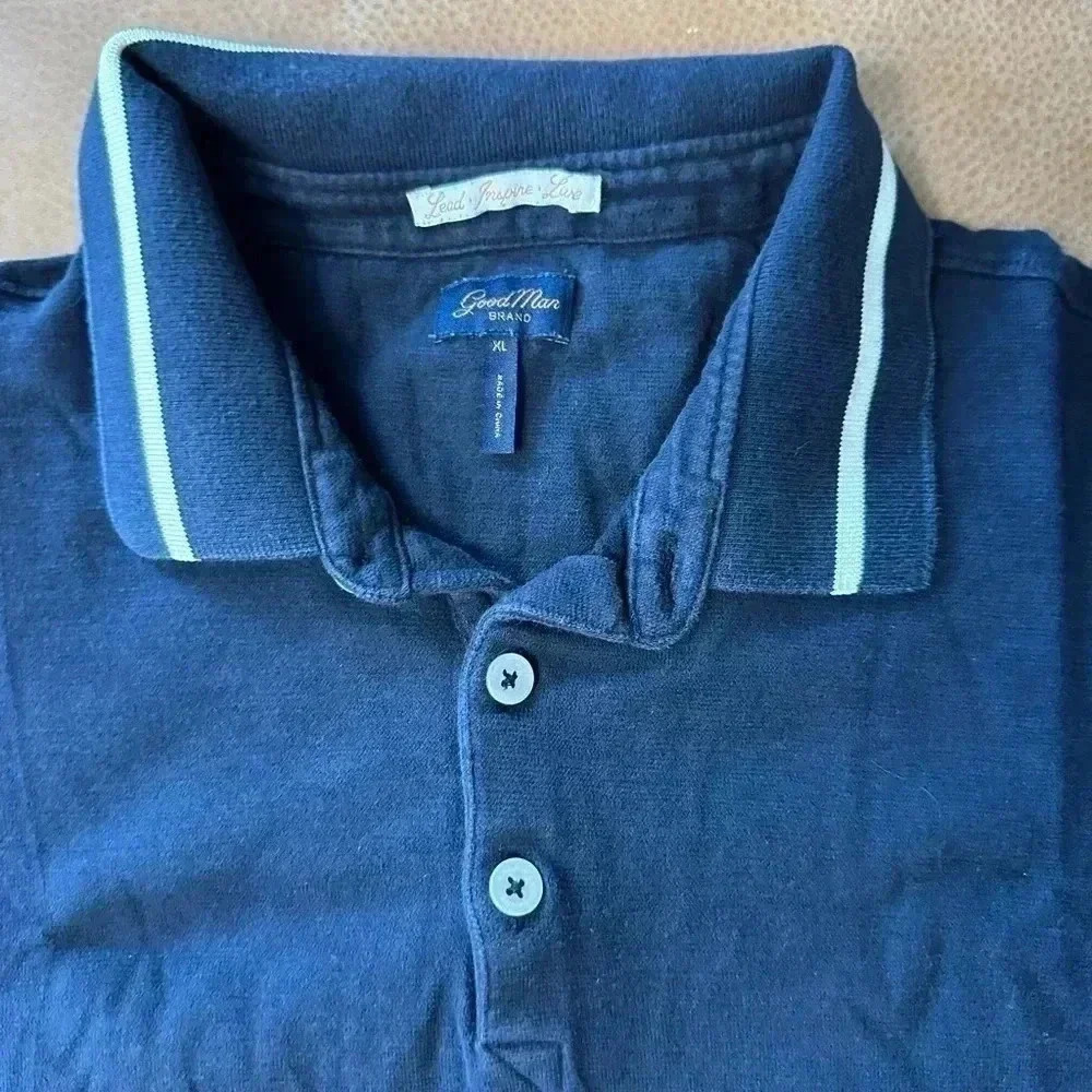 Mens Good Man Brand Match Point Polo Navy Size XL - Picture 4 of 8